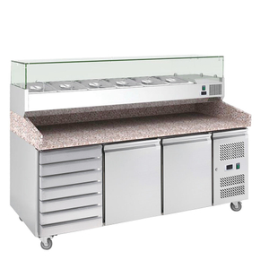 Marble Top Refrigerated Pizza Prep Table 