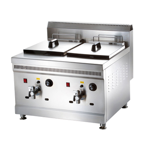 Two Tank Countertop Gas Fryer with Tap