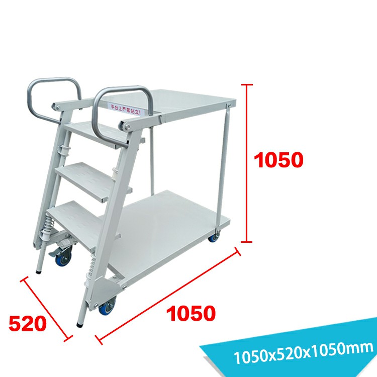 Platform Step Ladder with wheels